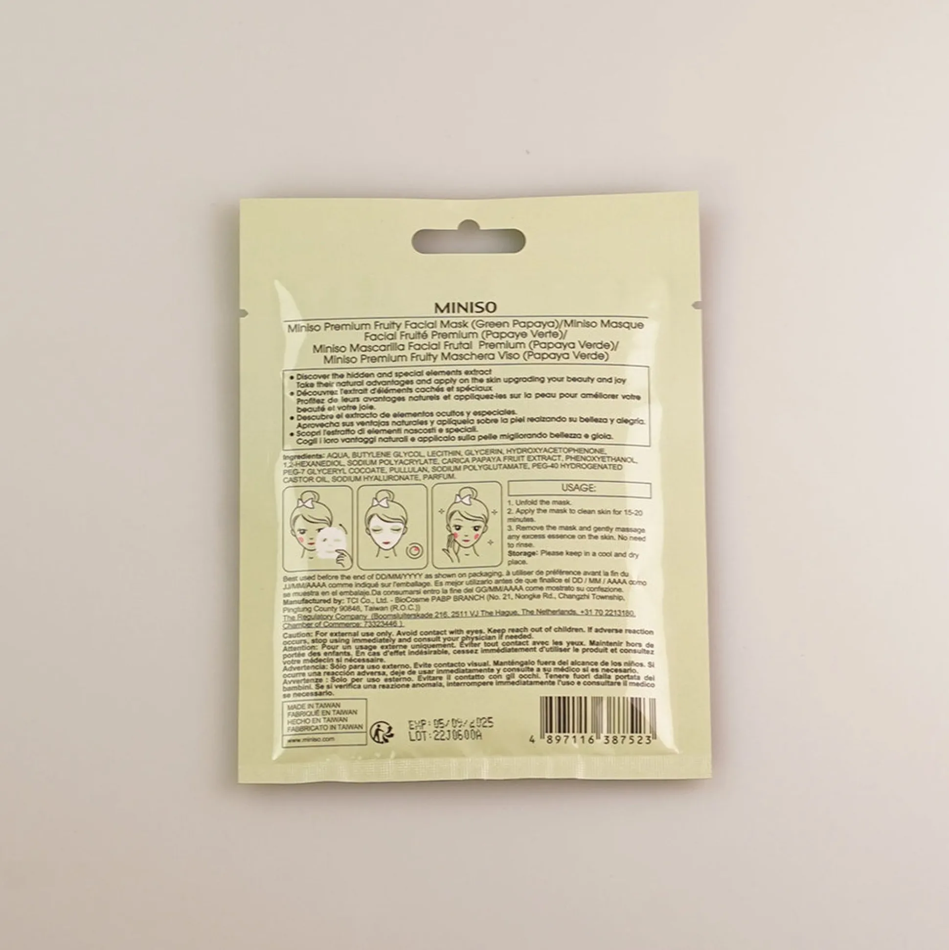 Maschera Per Il Viso - Papaya Verde